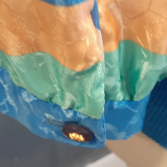 Vintage Y2k Office Siren vibrant color blocking blouse top size 6 - Picture 10 of 15